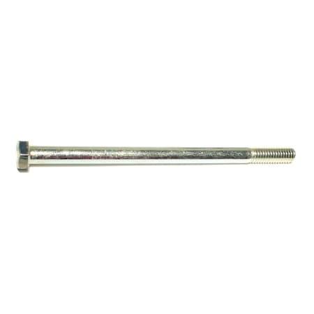 Grade 5, 3/8-16 Hex Head Cap Screw, Zinc Plated Steel, 6 In L, 50 PK